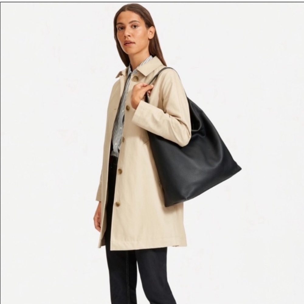 Everlane The Boss black leather hobo bag